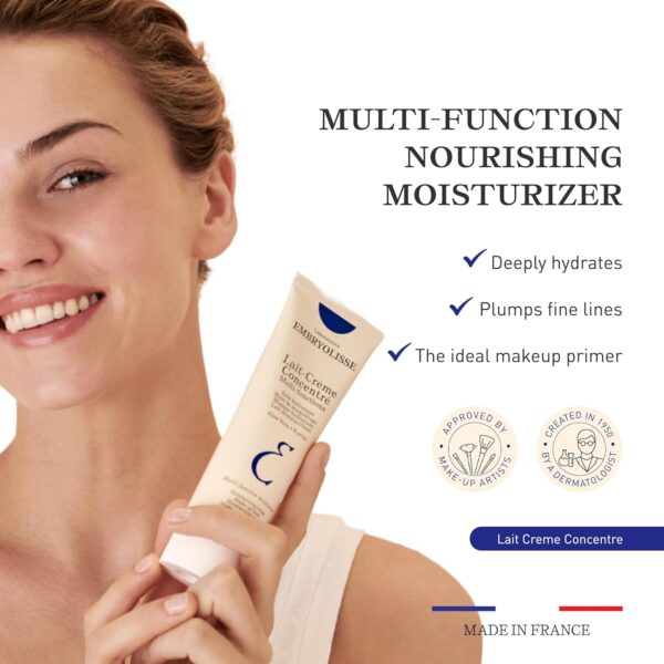 Embryolisse Lait-Crème Concentré, Multifunction Daily Moisturizer, Primer, and Makeup Remover, Suitable for All Skin Types. French Face Cream With Shea Butter & Aloe Vera - Image 3