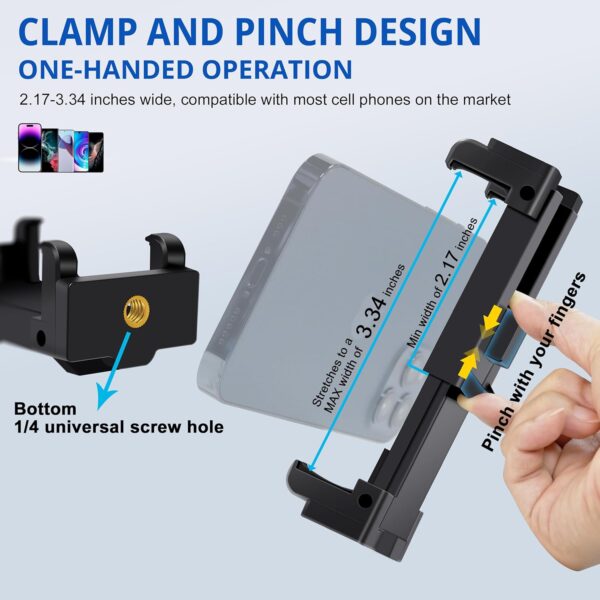 Extendable 62 inches Aluminum Alloy Selfie Stick Phone Tripod Stand New Model with Wireless Remote Shutter Compatible with All Cell Phones/Live Stream/Vlog/iPhone 16/15/14/13/Android - Image 4