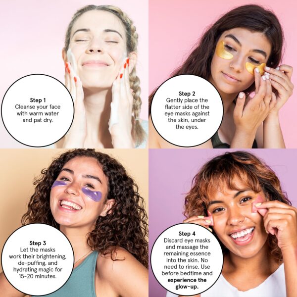 grace & stella Under Eye Patches for Puffy Eyes and Dark Circles (Retinol, 24 Pairs) Restoring Gel Under Eye Masks with Hyaluronic Acid - Vegan Cruelty-Free Skincare Birthday Gifts for Women - Image 5