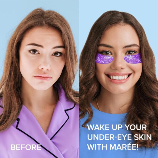 MAREE Eye Gels - Under Eye Patches for Puffy Eyes and Dark Circles with Natural Marine Collagen & Hyaluronic Acid - Anti-Aging Masks for Face to Soothe Puffiness - Undereye Mask Patches - Image 3