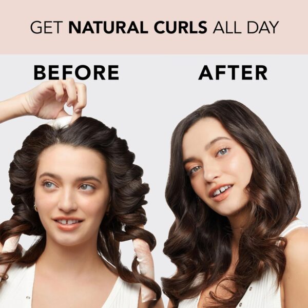 Kitsch Satin Heatless Hair Curler Set - Heatless Curls Overnight, Hair Rollers for Soft Curls & Frizz-Free Styling, No Heat Curlers To Sleep in, Curling Rod Headband with 2 Scrunchies - Sunset Tie Dye - Image 4