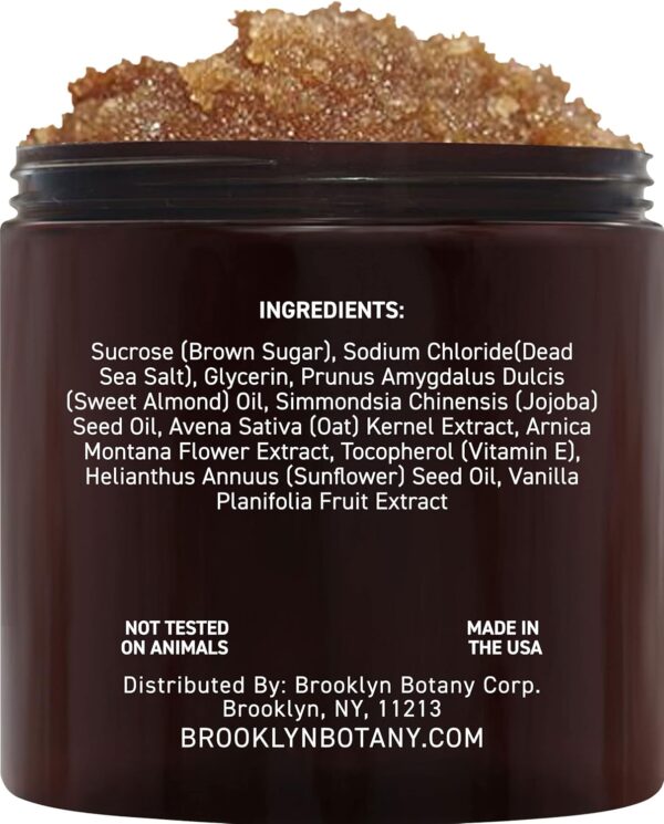 Brooklyn Botany Brown Sugar Body Scrub - Moisturizing and Exfoliating Body, Face, Hand, Foot Scrub - Fights Acne, Fine Lines & Wrinkles, Great Gifts For Women & Men - 10 oz - Image 3