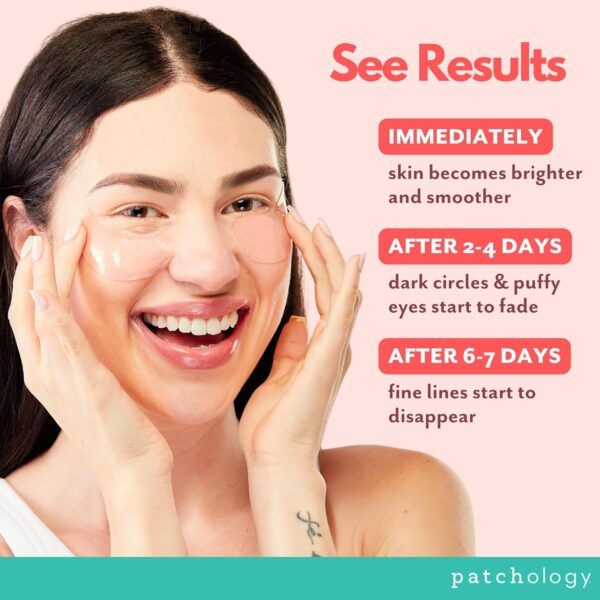 Patchology Serve Chilled Rosé Hydrating Under Eye Patches – Hyaluronic Acid & Antioxidant-Infused Eye Masks to Reduce Dark Circles, Puffiness & Fine Lines - Ideal Skincare Essentials (5 Pairs) - Image 6