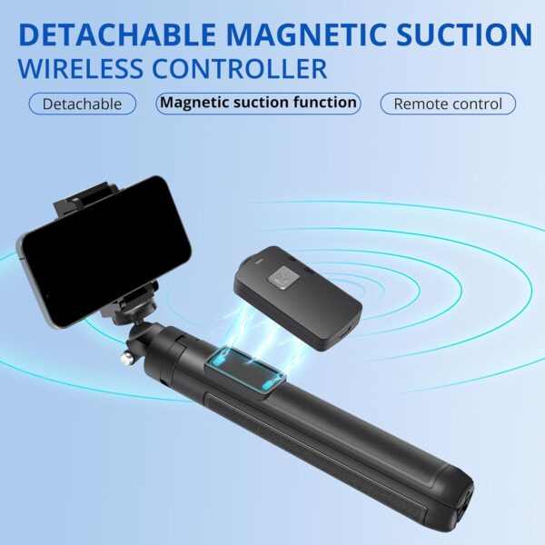 Extendable 62 inches Aluminum Alloy Selfie Stick Phone Tripod Stand New Model with Wireless Remote Shutter Compatible with All Cell Phones/Live Stream/Vlog/iPhone 16/15/14/13/Android - Image 2