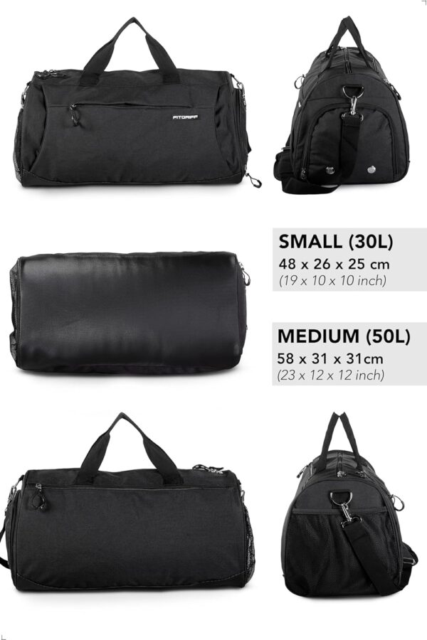 Fitgriff® Gym Bag for Men & Women with Shoe & Wet Compartment - Duffle Bag for Travel, Sports, Fitness & Workout - Image 6