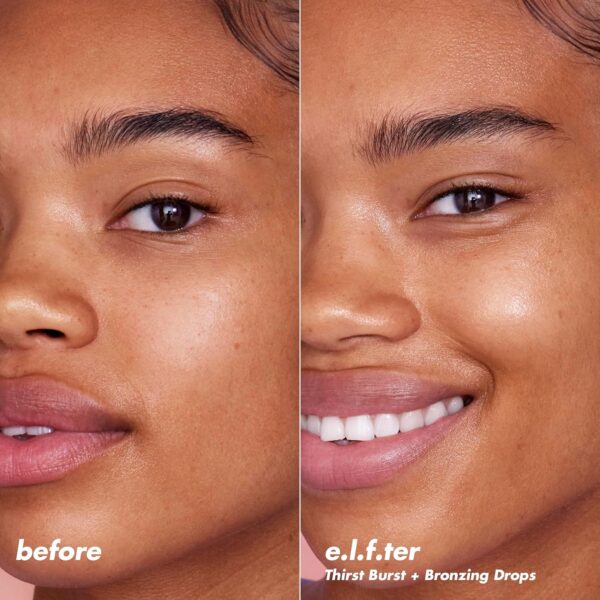 e.l.f. SKIN The Hottest Drops Duo, Holy Hydration! Thirst Burst Drops & Bronzing Drops Skincare Set, For A Dewy, Sun-Kissed Look, Vegan & Cruelty-Free - Image 5