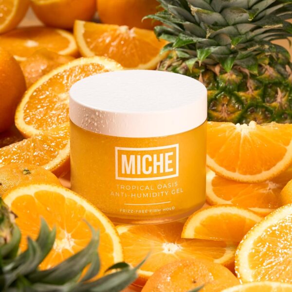 MICHE Tropical Oasis Anti-Humidity Frizz-Free Firm Hold Hair Gel 8.8 oz | For All Hair Types - Curly, Coily and Wavy Hair - Image 4