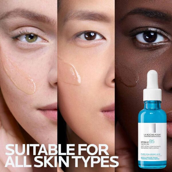 La Roche-Posay Hyalu B5 Pure Hyaluronic Acid Serum for Face, Vitamin B5 + Hyaluronic Acid + Madecassoside, Hydrating Serum Visibly Plumps Skin, Sensitive Skin Safe, Anti Aging, Oil-Free - Image 6