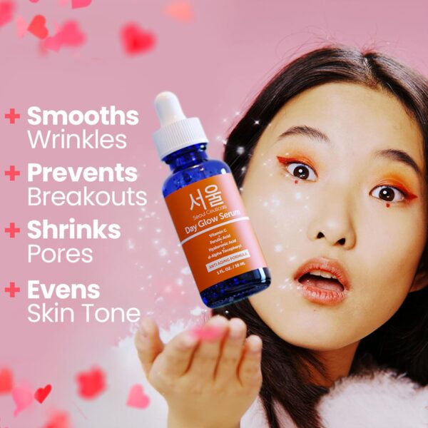 SeoulCeuticals Korean Skin Care 20% Vitamin C Hyaluronic Acid Serum + CE Ferulic Acid - Potent Anti Aging, Anti Wrinkle Korean Beauty 1oz - Image 4