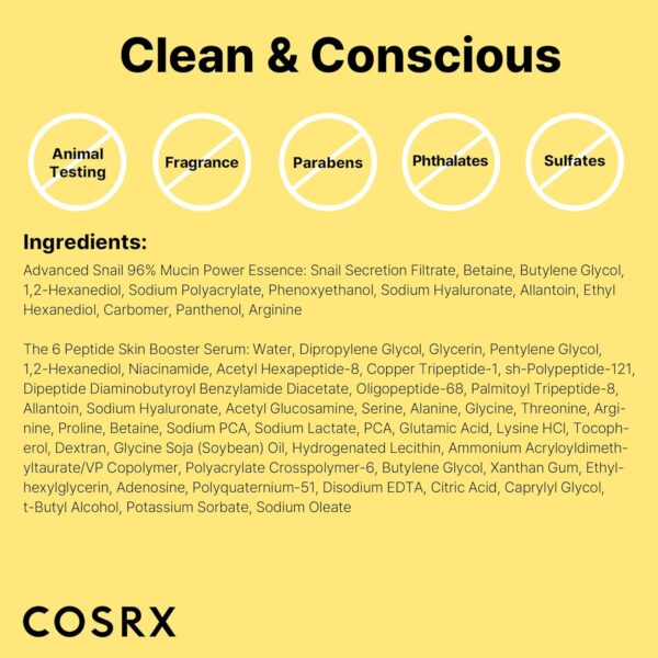 COSRX Snail Mucin 96% Peptide Booster Set - Amazon Exclusive - Korean Skin Care, Gift Sets, Skin Care Sets for Women, Advanced Snail Mucin Serum, Face Serum - Image 8