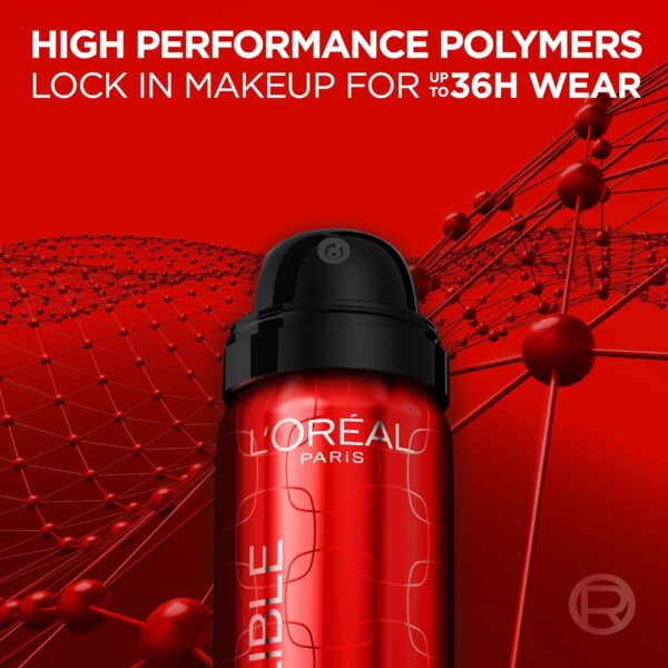 L'Oreal Paris Infallible 3-Second Setting Spray Mist, Microfine Mist for up to 36HR Wear, Clear, 1.76 oz - Image 6