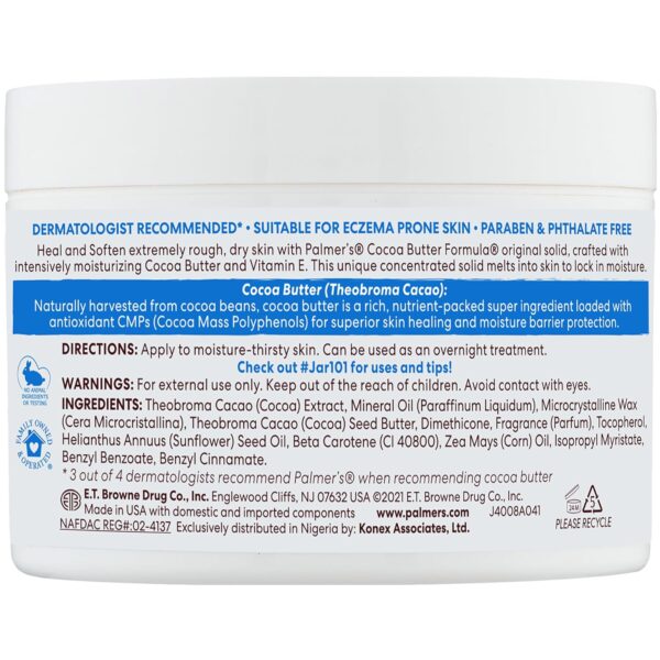 Palmer's Cocoa Butter Formula Daily Skin Therapy Solid Lotion with Vitamin E, Body Moisturizer for Extremely Dry Skin, Softens and Soothes, 7.25 Ounces, (Pack of 1) - Image 13