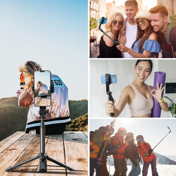 Selfie Stick Tripod with Remote for GoPro 13 12 11 10 9 8 Black Go Pro Max 11 Mini Phones, Telesin Waterproof Aluminum Extension Pole Monopod for iPhone Android Action Camera Accessories - Image 5