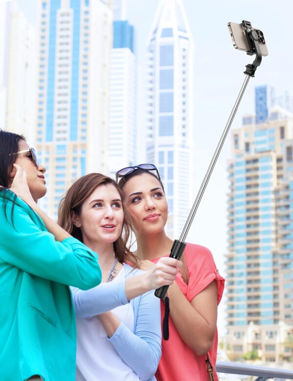 Portable Selfie Stick Tripod, 4 in 1 Extendable Phone Tripod Stand with Detachable Wireless Remote & Phone Holder 360° Rotating Mini Travel Tripod Compatible with iPhone 16/15/14/13 Pro/Android/Gopro - Image 8