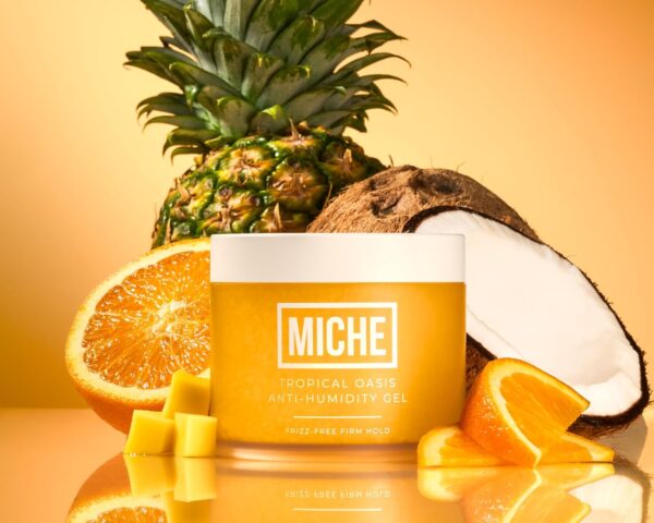 MICHE Tropical Oasis Anti-Humidity Frizz-Free Firm Hold Hair Gel 8.8 oz | For All Hair Types - Curly, Coily and Wavy Hair - Image 2