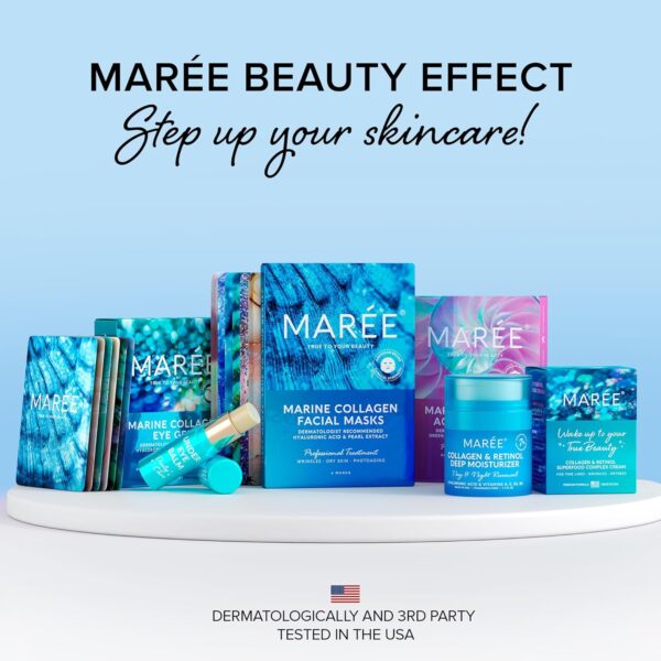 MAREE Eye Gels - Under Eye Patches for Puffy Eyes and Dark Circles with Natural Marine Collagen & Hyaluronic Acid - Anti-Aging Masks for Face to Soothe Puffiness - Undereye Mask Patches - Image 9