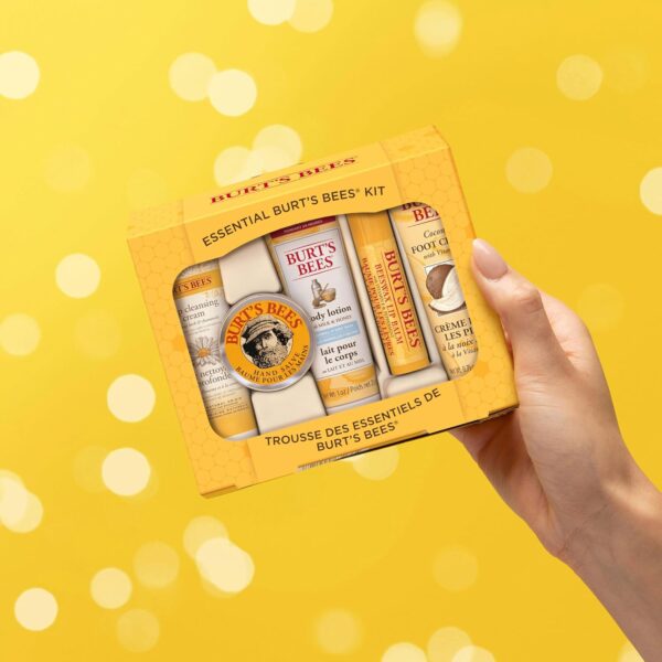 Burt's Bees Gifts Ideas - Essential Everyday Beauty Set, 5 Travel Size Products - Deep Cleansing Cream, Hand Salve, Body Lotion, Foot Cream and Lip Balm - Image 8