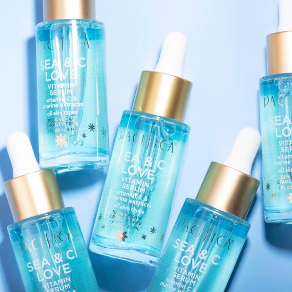 Pacifica Beauty Sea and C Love Vitamin C Serum, Skincare, Hyaluronic Acid, Green Tea, Marine Extracts, Blue Light Protection, Brightening, Lightweight, Face Care, Skin Care Serum, 1 fl oz (1 Count) - Image 9