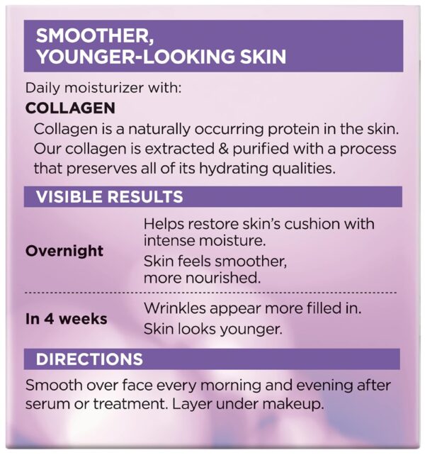 L’Oréal Paris Collagen Daily Face Moisturizer, Reduce Wrinkles, Face Cream 1.7 oz - Image 8