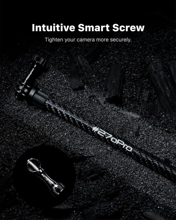 #270Pro Backpack S 3K | Original Design 8.8Ft Ultra-Long Invisible Selfie Stick, 99% Carbon Fiber, Lightweight & Portable, Works with GoPro, Insta360, DJI (Adapter Required for Some Models) - Image 7