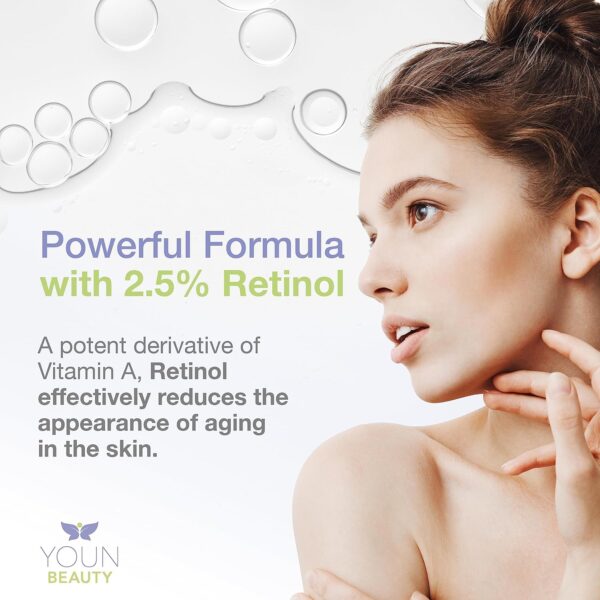 YOUN Beauty 2.5% Retinol Night Cream Moisturizer for Face by Holistic Dr. Anthony Youn – Paraben-Free Face Moisturizer with Vitamin B5 & E, Hyaluronic Acid, and Green Tea for Skin Renewal, 50ml - Image 3