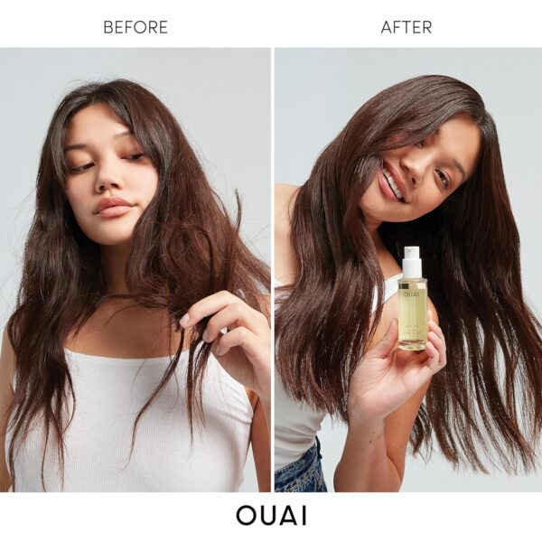 OUAI Hair Oil Travel Size - Hair Heat Protectant Oil for Frizz Control - Adds Shine and Smooths Split Ends - Color Safe Formula - Paraben, Phthalate and Sulfate Free (0.45 oz) - Image 6